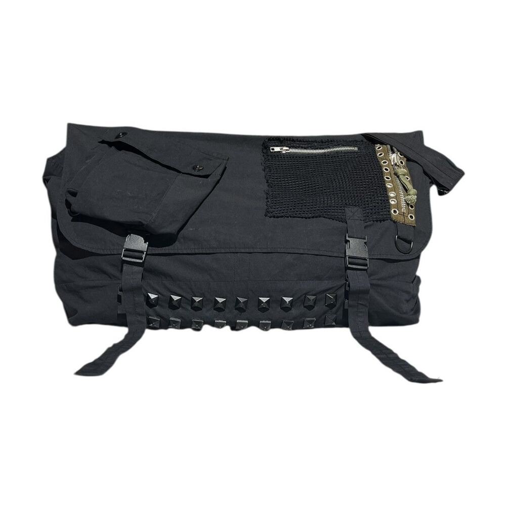Undercover Rare 2006 “T” studded strap cargo messenger bag